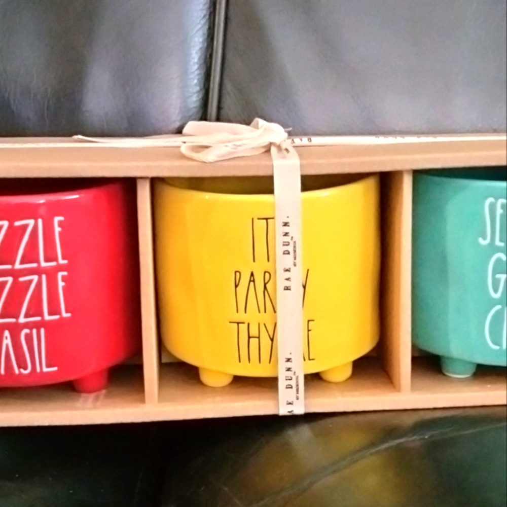 Rae Dunn Footed Planters